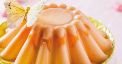 pudding-pêche-yaourt