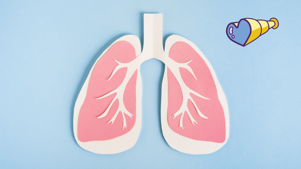visuel d'un poumon avec un loupe