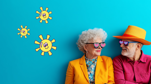 2 seniors en train de se regarder