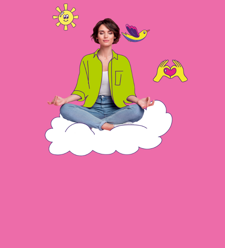 Femme sur un nuage