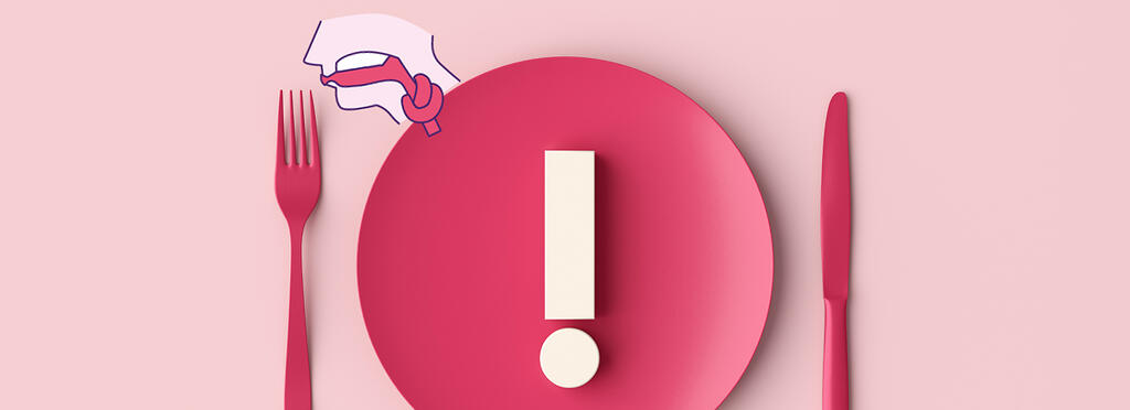 Visuel d'une assiette avec un point d'exclamation dedans